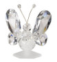 Crystal Butterfly and Murano White Figurine 