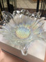 Candy Dish Murano  Glass Sunflower Clear