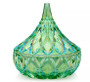 Covered Candy Dish Hershey Kiss Green