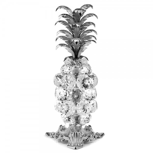 Swarovski Crystal Pineapple with 925 Silver Leaf
