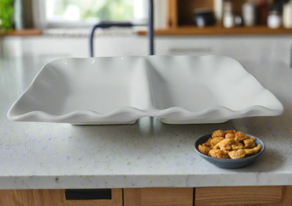 appetizer serving platter two section