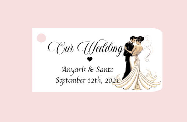 Wedding Favor Tags Bride and Groom