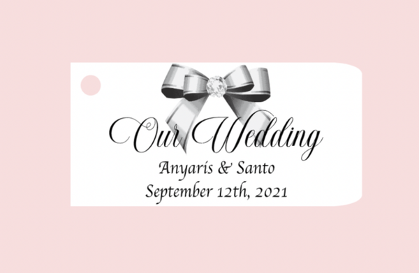 Wedding Favor Tags Bow