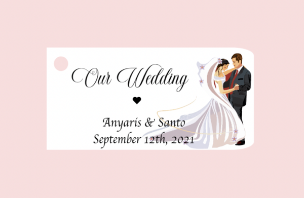 Wedding Favor Tags Dancing Couple