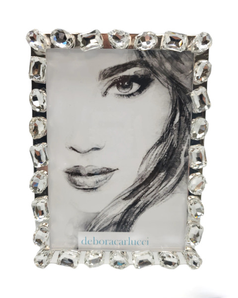Parigi Photo Frame Crystal Silver Trim 5.5 x 8