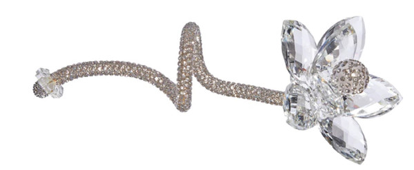 Crystal Beaded Swarovski  Flower with Stem