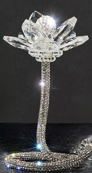 Swarovski Crystal Lotus Flower Standing