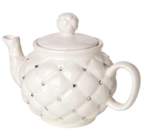 Ceramic Teapot with Rhinestones (Individual gift)