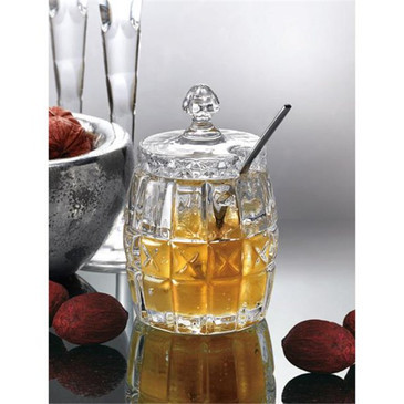 Crystal honey jar with the spoon