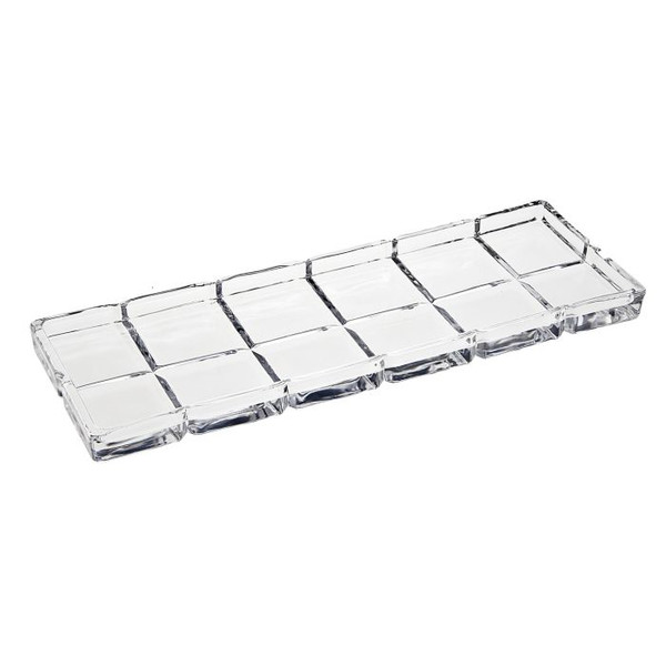 Serving Tray  12-inch Radius Clear Crystal