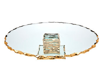 Crystal Cake Plate 13"