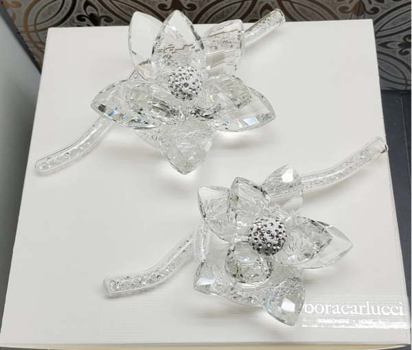 Crystal Beaded Swarovski Flower with Stem