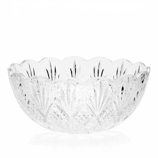 Crystal Serving Bowl Scalloped