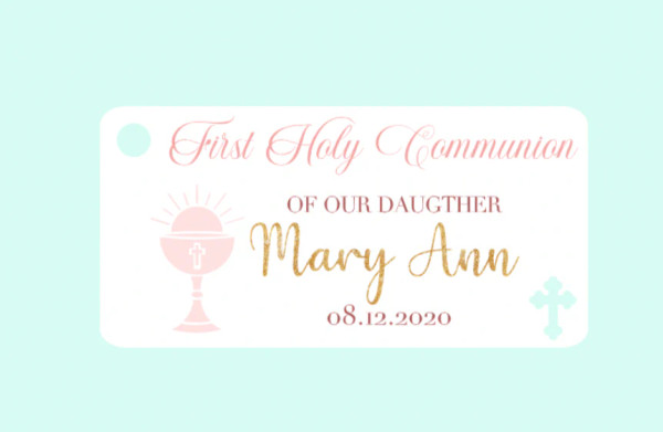 First Holy Communion Favor Tags