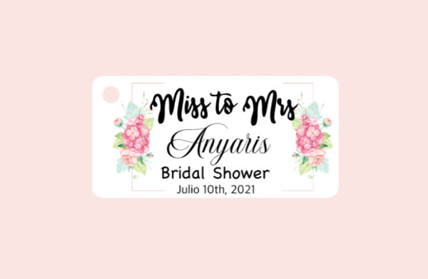 Bridal Shower Favor Tags Miss To Mrs
