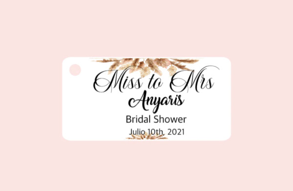 Bridal Shower Favor Tag