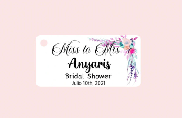 Bridal Shower Miss To Mrs Favor Tag