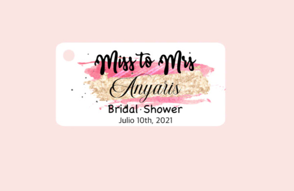 Bridal Shower Miss To Mrs Favor Tags