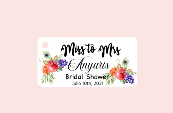 Bridal Shower Favor Tag