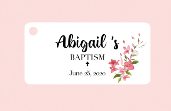 Baptism and Christening Favor Tags