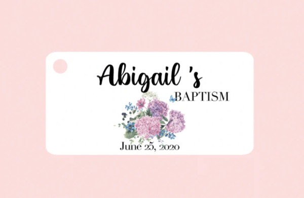Baptism Favor Tag