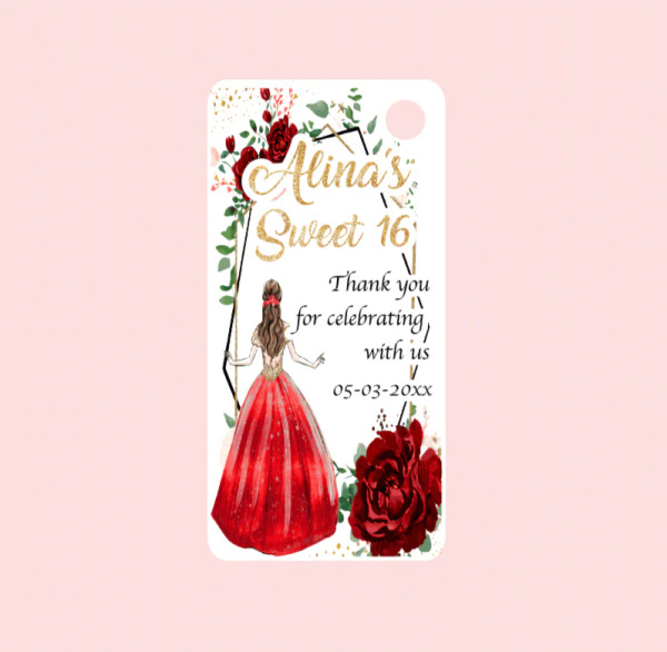 Sweet 16th and Quinceañera Tags