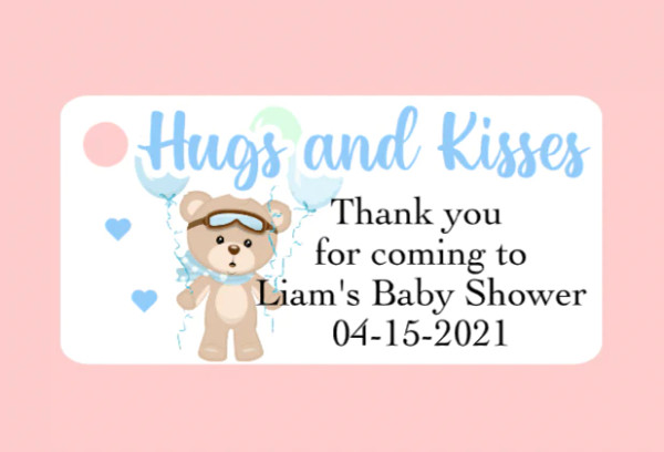 Baby Shower Favor Tags Hugs