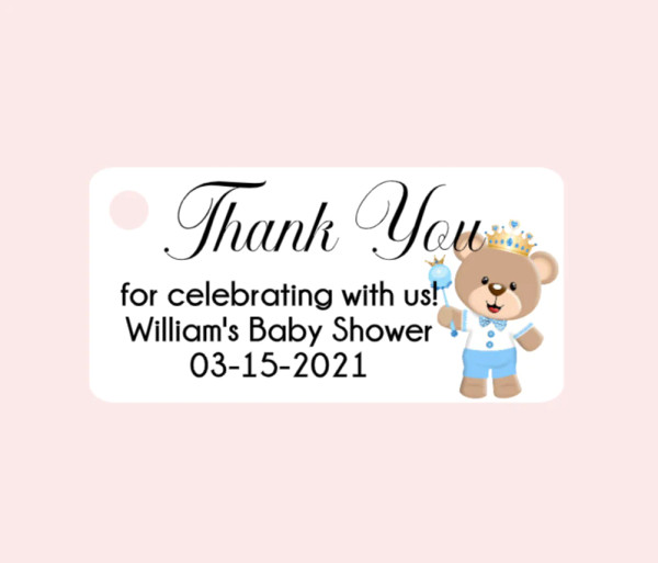 Baby Shower Favor Tags Thank you