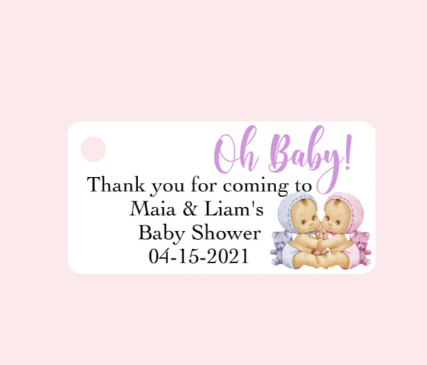 Baby Shower Favor Tags Thank You