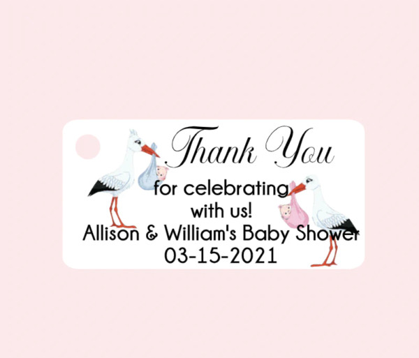 Baby Shower Favor Tags  Hugs ans Kisses