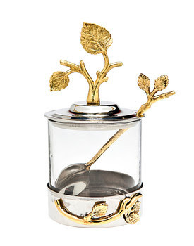 Leaf Jam Jar with Spoon