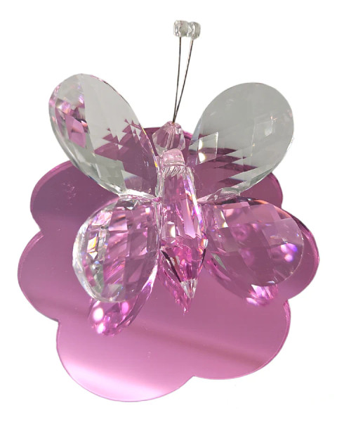 Crystal Butterfly Figurine Pink