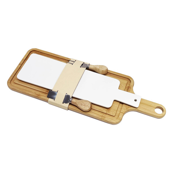 Double Cheese Board Set with Cheese Knife