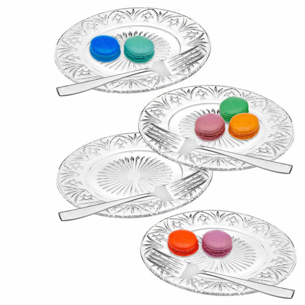 Dessert Plate &  Forks Set of 8