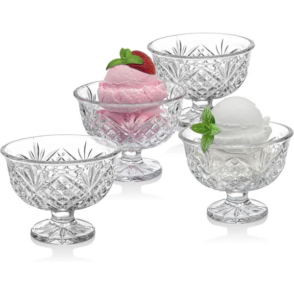 Crystal Ice Cream Bowl 10oz oz (Set of 4)