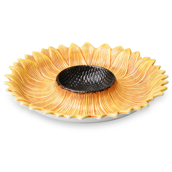 Chip-n-Dip Serving Platter Sunflower