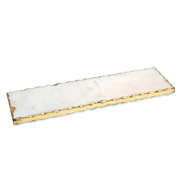 Serving Board Marble Gold Organic Edge Rectangle