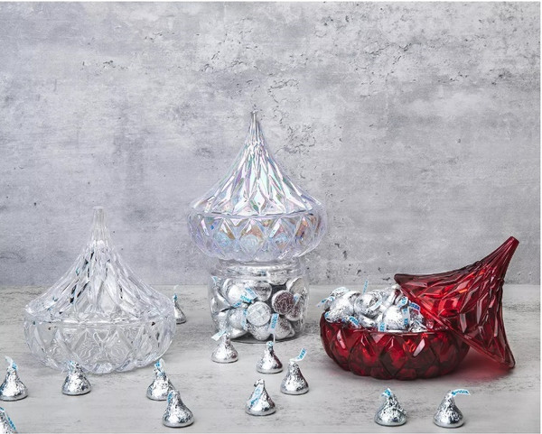 Hershey's Kiss Covered Candy Dish Red