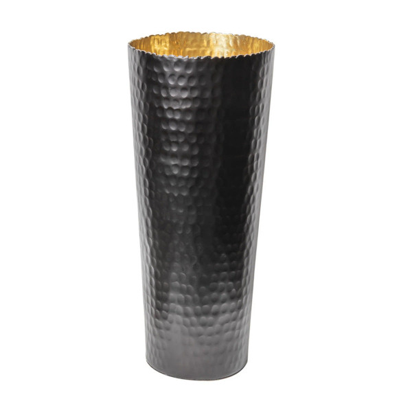 Munro Black and Gold Hammered Vase