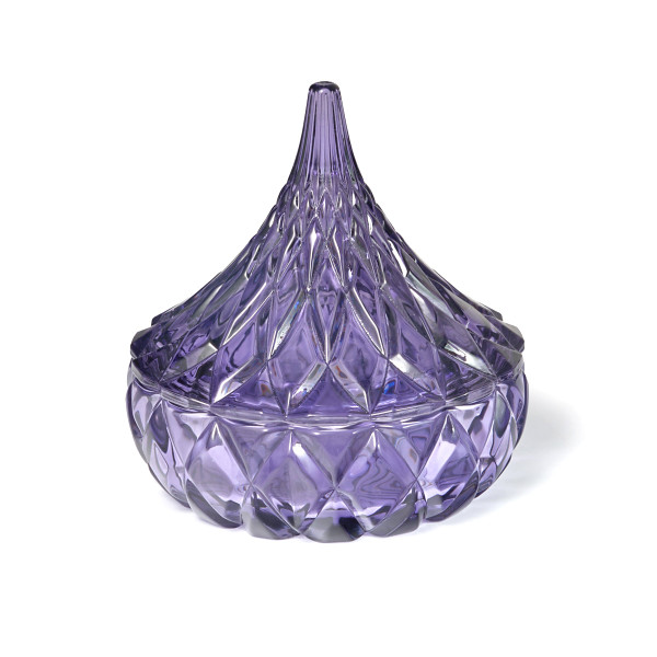 A purple Hershey kisses, candy dish, perfect for wedding favor and bridal shower and for engagement