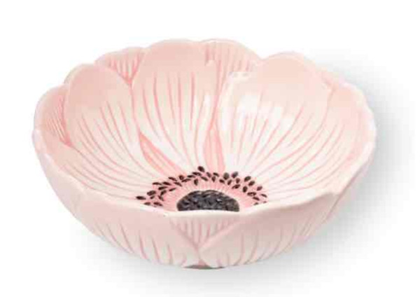 A Pink Poppy Flower Bowl ideal for wedding favors, and bridal shower favors