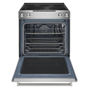Kitchenaid® 30-Inch 5-Element Electric Convection Front Control Range YKSEG700ESS