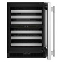 Kitchenaid® 24" Undercounter Wine Cellar with Full-Extension Metal-Front Racks KUWR324SSB