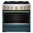 Kitchenaid® 36-Inch 6 Burner Commercial-Style Dual Fuel Range with No Preheat Air Fry Mode KFDS936SAG