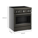 Kitchenaid® 30-Inch 4-Element Induction Freestanding Commercial-Style Range with Air Fry KFIS930SBE