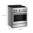 KitchenAid® 30-Inch 4 Burner Commercial-Style Gas Range with No Preheat Air Fry Mode KFGS930SSS