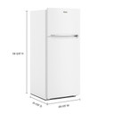 Whirlpool® 28-inch Wide Top-Freezer Refrigerator - 16.6 Cu. Ft. WRTX5328PW