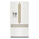 Kitchenaid® 30 Cu. Ft. 36-Inch French Door Refrigerator with Exterior Water and Ice Dispenser and Wood-Look Sliding Tray in Porcelain White KRFF436SPL