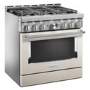KitchenAid® 36'' Smart Commercial-Style Gas Range with 6 Burners KFGC506JMH