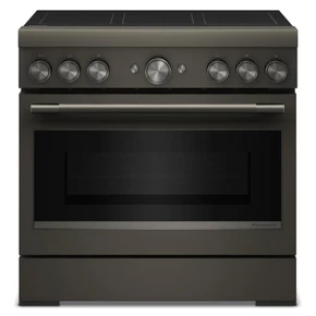 KitchenAid® 36-Inch 6-Element Induction Freestanding Commercial-Style Range with Air Fry KFIS936SBE